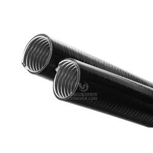 Couvercle en PVC lisse, 25mm, 1 pouce, métal ignifuge étanche, acier inoxydable 304, tuyau flexible ondulé