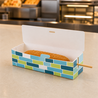 Boîte à hot-dogs pliable pour la restauration, vente en gros, impression personnalisée, emballage alimentaire jetable résistant à la graisse, fournisseur Chine