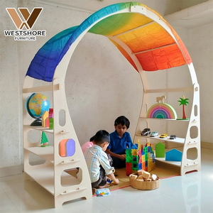 <span class=keywords><strong>Libreria</strong></span> in <span class=keywords><strong>Legno</strong></span> <span class=keywords><strong>Montessori</strong></span> per Asilo, Angolo Lettura per Bambini, Arredamento per Asilo Nido, Biblioteca per Bambini, Scaffale Prescolare - Product Image 2