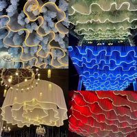 Luminaire de plafond avec bande LED étanche pour mariage, camping, restaurant, décoration d'ambiance