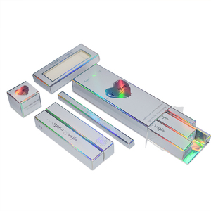 Custom Logo Full Colors Lipstick Paper Box Glitter Holographic Balm Tube Kit Cosmetic Lip Gloss Boxes Packaging