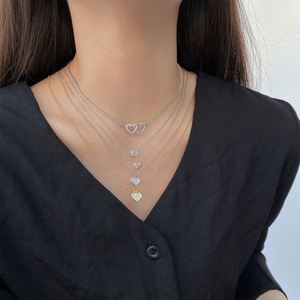 Collar con Colgante de Corazón Dylam para Mujer, Chapado en Rodio, Plata de Ley 925, Joyería de Amor, Regalos para Esposa, Mamá, Niñas, Hija - Product Image 2