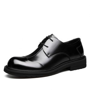 Zapatos de Vestir de Diseñador de Lujo 2025, Último Modelo para Hombre, de Cuero Genuino, Punta Cuadrada, Ligeros, Transpirables, Duraderos, con Cordones, para Oficina y Trabajo - Product Image 6