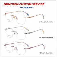 Lunettes de vue Jinhong de haute qualité avec optique diamant, montures optiques en titane, lunettes avec pierres pour femmes Zg510vy