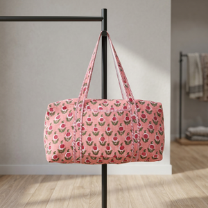 Bolsas de Viaje Acolchadas de Algodón, Deportivas y Duraderas, con Volantes, Personalizadas con Estampado, Bolsas de Fin de Semana para Chicas y Damas - Product Image 3