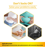 Aide à la mise de chaussettes pour personnes âgées, handicapées et femmes enceintes, dispositif d'aide à la mise et au retrait des chaussettes sans se pencher, facile à utiliser pour les personnes âgées