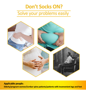 Aide à la pose de chaussettes pour personnes âgées, handicapées et femmes enceintes, dispositif d'aide à la pose de chaussettes sans se pencher, facile à mettre et à enlever, tire-chaussettes pour personnes âgées - Product Image 6
