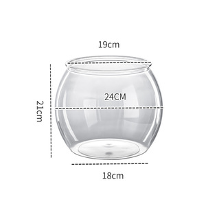 Aquarium rond en plastique épais et résistant aux chutes, économique, mini-aquarium sans distorsion pour poissons zébrés, décoration de salon - Product Image 5