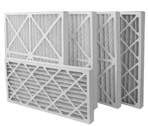 MERV 8/10/12 High Efficiency Paper Frame Pre Pleated Air Filter for Air Conditioning System with synthetic fiber filter