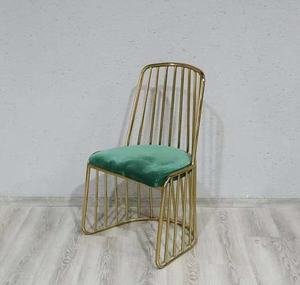 घर के लिए गोल्डन स्टेनलेस स्टील आयरन डाइनिंग चेयर और लिविंग रूम के लिए शादी के सुरुचिपूर्ण धातु फर्नीचर - Product Image 4