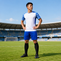 Seragam Sepak Bola Kustom Cetak Grosir Aiju Musim Panas, Set Jersey Cepat Kering dan Bernapas, Perlengkapan Tim, Seragam Latihan dan Pertandingan Pria
