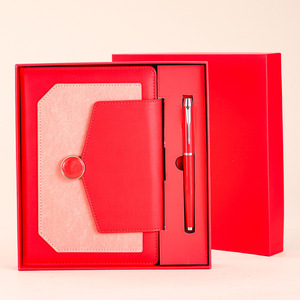 Biểu tượng tùy chỉnh A5 PU da bìa cứng máy tính xách tay 100 sheets với khóa từ và bút văn phòng kinh doanh Hộp quà tặng - Product Image 6