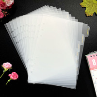Agenda de voyage quotidien et mensuel en plastique PP personnalisé, format A6 A5, feuille mobile, reliure à 6 anneaux, planificateur, séparateur de pages, index
