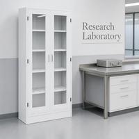 Solution de rangement pour mobilier de laboratoire entièrement en acier, armoire de laboratoire modulaire avec portes vitrées pour projet de salle blanche