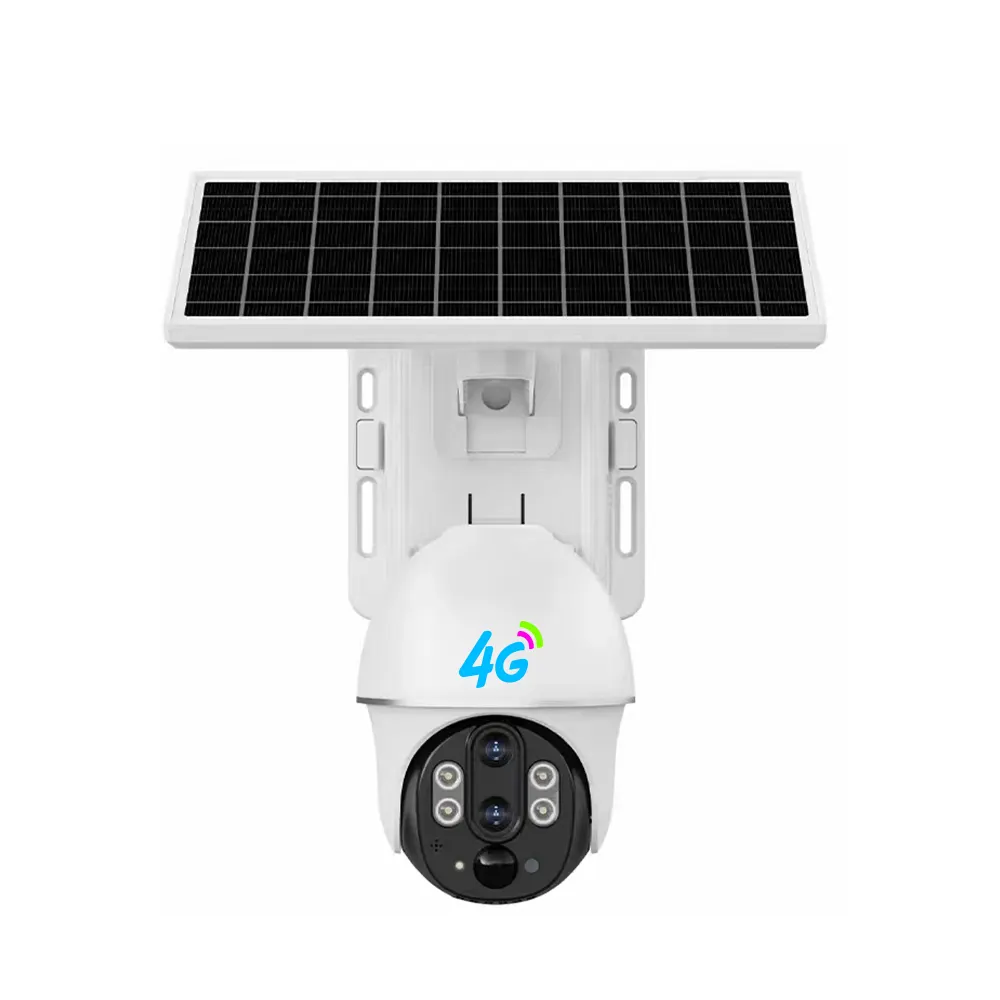 Наружная 4g Солнечная камера видеонаблюдения с низкой мощностью, солнечная панель и встроенная камера безопасности с аккумулятором 8000 мАч