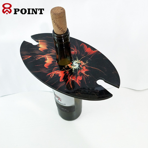 Support à vin en MDF pour sublimation, porte-verre en bois vierge, caddie à vin ovale - Product Image 2