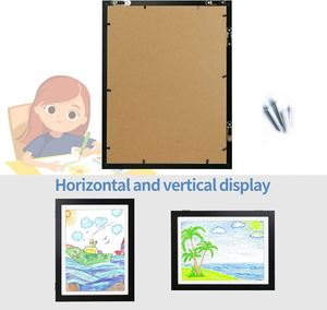 Creative Kids Artwork Customized Size Full Color Changeable Color Waterproof Eco-Friendly <b>A4</b> Letter Size Front Open Wall Wood - Product Image 4