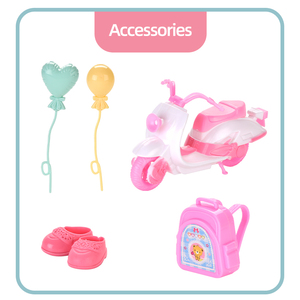 Belle Balle Mini Camarades Poupées Articulées Avec Les Motos et Accessoires Princesse Poupée Ensemble Pour Les Enfants - Product Image 6