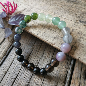 Cuentas de piedra de prehnita de jade lolita de 8 mm, collar de aventurina, pulsera Green Sister, accesorios de meditación, joyería curativa, cuentas de yoga - Product Image 2