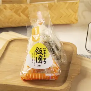 Fabbrica personalizzato stampa triangolo Onigiri imballaggio Opp Embalaje cibo in plastica Empaque Onigiri involucro sacchetto