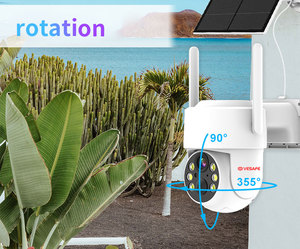 Q25 4G/WIFI telecamera solare HD ricarica solare 110 ° grandangolo udibile e allarme visivo PTZ rotazione impermeabilizzazione esterna - Product Image 5