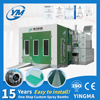 Cabine de peinture professionnelle de qualité supérieure : 2 ventilateurs d'admission 4kW, éclairage 1000 Lux, cabine de pulvérisation professionnelle pour usine