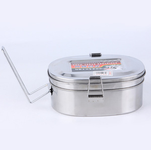 Lonchera Bento de Acero Inoxidable al por Mayor, Contenedor de Alimentos de Una o Dos Capas para la Escuela, Oficina, Personal de Cafetería - Product Image 6