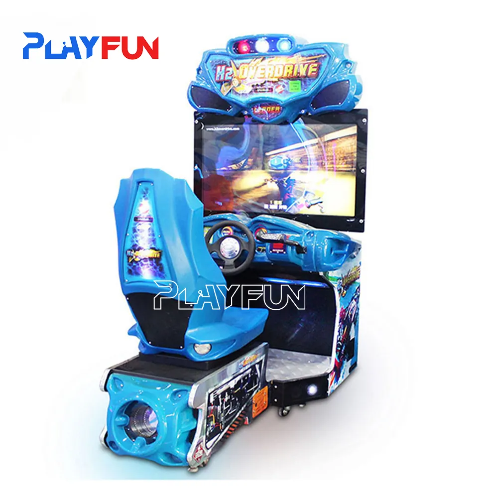 Playfun-máquina de juego de coches de carreras H2, simulador de conducción arcade, con monedas, para interior