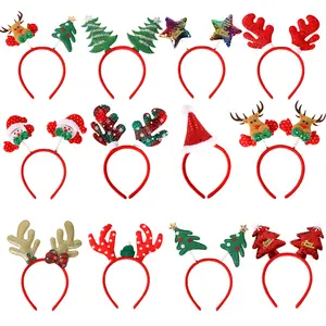 2023 Hot Sale Christmas Headband Elk Antler Five-pointed Star Headband Christmas Decorations Children's Headwear Head Buckle