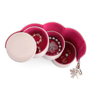 Portable PU Leather Cylinder Travel Jewelry Box Tassel Design Ring Necklace <b>Earring</b> <b>Storage</b> Organizer for Women - Product Image 4