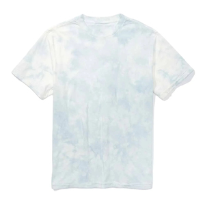 T-shirt Tie-Dye pour homme en pur coton à manches courtes, coupe ample, col haut grande taille, style de couple à la mode - Product Image 1