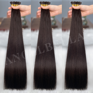 Extensions de cheveux I-Tip en cheveux humains naturels, 22 pouces 100g, invisibles pour fêtes <span class=keywords><strong>et</strong></span> mariages, noires, I-Tip doux, pour femmes - Product Image 1