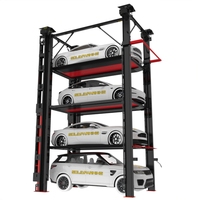Lève-voiture mécanique automatique à quatre colonnes verticales pour le stockage des voitures