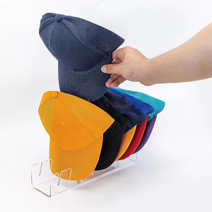 LM LM25030 7-Slots Flexible Detachable Caps & Baseball Cap <b>Display</b> Rack Acrylic <b>Hat</b> Holder US Made Home Closet Storage - Product Image 5