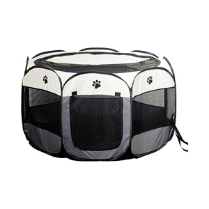 Corral octogonal portátil y plegable para mascotas, de tela Oxford lavable, con bolsa de transporte. - Product Image 1