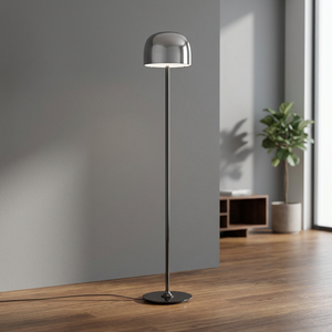 Lampe de table sur pied 4Tech, style européen moderne et luxueux, décorative, LED, chrome, or rose, finition noire, verre teinté, 3000K - Product Image 2