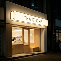 Boîte à lumière LED en acrylique avec logo personnalisé, signalétique extérieure étanche pour la publicité des magasins, des cafés et des commerces
