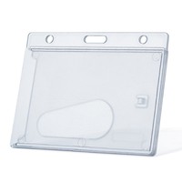 Porte-badge horizontal en plastique ABS dépoli durable avec fente pour le pouce, distributeur de cartes rigides