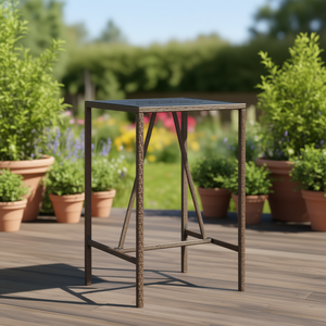 Mesa de bar para exteriores de madera marrón, duradera, para uso en patio - Product Image 2