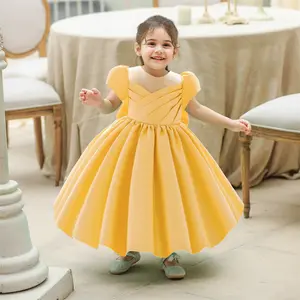 MQATZ nuevos diseños niños cumpleaños vestido algodón bebé niñas princesa vestidos de fiesta para Gir boda L2061XZ