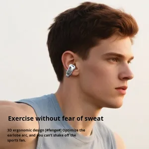 Écouteurs <span class=keywords><strong>sans</strong></span> <span class=keywords><strong>fil</strong></span> tendance en forme de G, <span class=keywords><strong>non</strong></span> <span class=keywords><strong>intra</strong></span>-auriculaires, à clipser, pour le sport, haute qualité sonore - Product Image 2