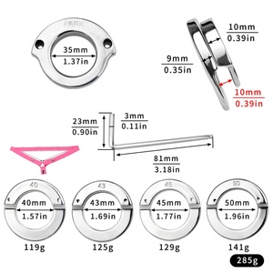 Jaula de Castidad Simple FRRK, Dispositivo de Castidad Masculino, Jaula para Pene con Cinturón, Bloqueo de Pene, Juguetes Sexuales BDSM para Hombres - Product Image 2
