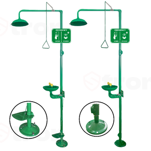 Ducha de Emergencia y <span class=keywords><strong>Lavaojos</strong></span> Combinados de Grado Industrial con Revestimiento Resistente a la Corrosión y Señalización de Seguridad - Product Image 2