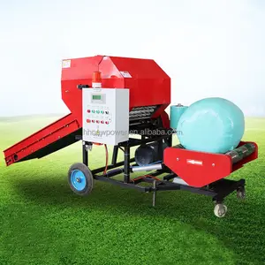 Livestock Machine Hay Silage Grass Corn Stalk Rice Straw Baler and Wrapper Machine