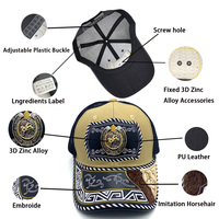 Gorra de Béisbol Unisex con Logo 3D de Metal Occidental, Estilo Casual, Impresión Serigráfica, Cierre a Presión, Moda en Mezclilla, Lona, Jersey y Malla para Exteriores