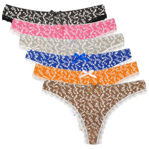 Braguitas <span class=keywords><strong>de</strong></span> Algodón para Mujer, Sexy, con Encaje Floral, Transpirables, Suaves y Cómodas, Ropa Interior para <span class=keywords><strong>Chicas</strong></span>, Paquete <span class=keywords><strong>de</strong></span> Doce, Lencería al por Mayor - Product Image 6