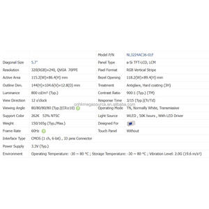 Pantalla LCD Original Nueva NL3224AC36-01F de 5.7 Pulgadas, Resolución 320*240, Panel LCD NL3224AC36-01F - Product Image 4