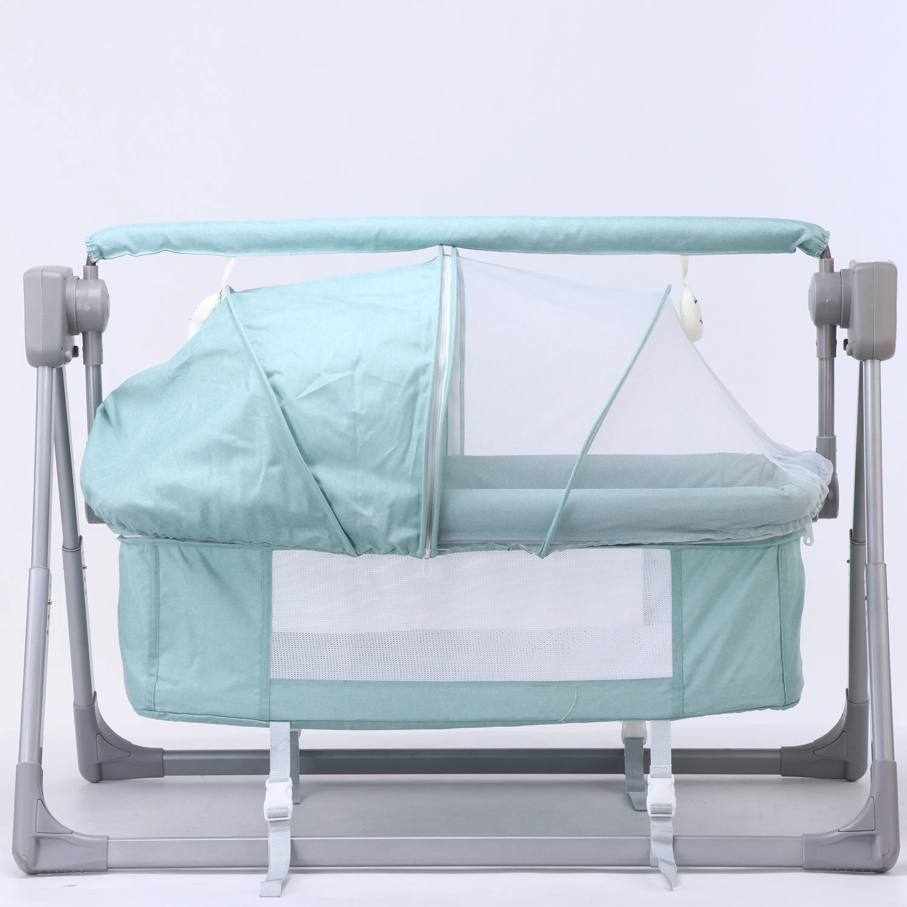 Hot sale baby automatic cradle with mosquito net music cradle