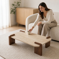 Table basse rectangulaire de style scandinave, nouvelle collection, pour appartement, salon, table à thé et à café
