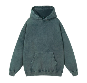 2025 Logo personnalisé femmes nouvelle mode sweat à capuche Offre Spéciale solide à manches longues pull goutte épaule sweats à capuche pour femme lavé à l'acide - Product Image 2